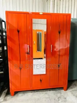 New 6*5 Ft 3 Door Steel Cupboard with Mirror