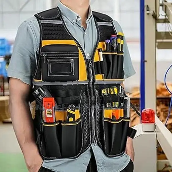 Electrician Safety Jacket with 10 Pockets