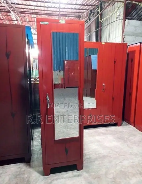 Steel 1 Door Cupboard with Mirror