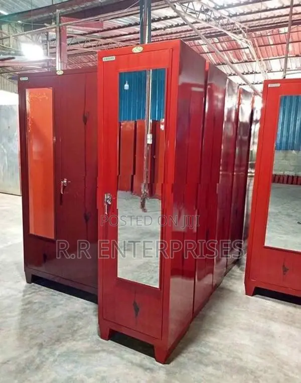 Steel 1 Door Cupboard with Mirror