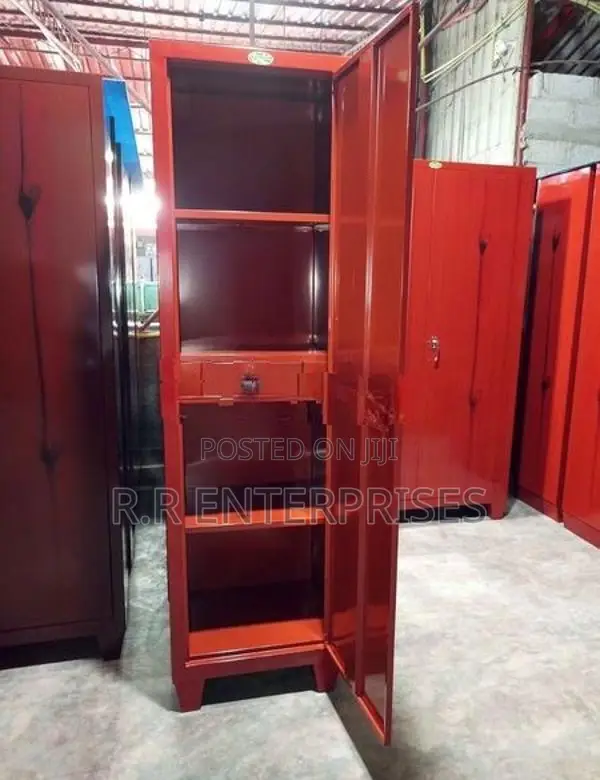 Steel 1 Door Cupboard with Mirror