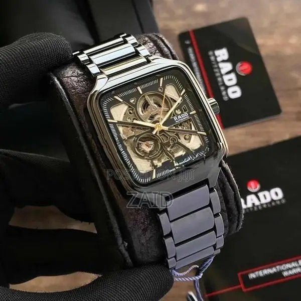 Rado True Square Automatic Open Heart Full Ceramic Mens Watch