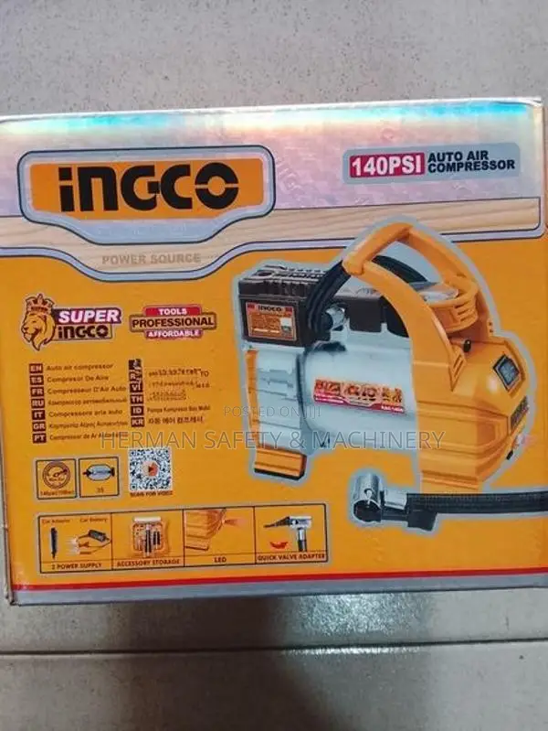 INGCO AAC1408 Auto Air Compressor 140 PSI – HERMAN PT 0609