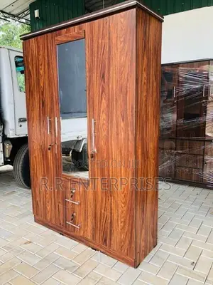 New 3 Door Melamine Wardrobes with Mirror