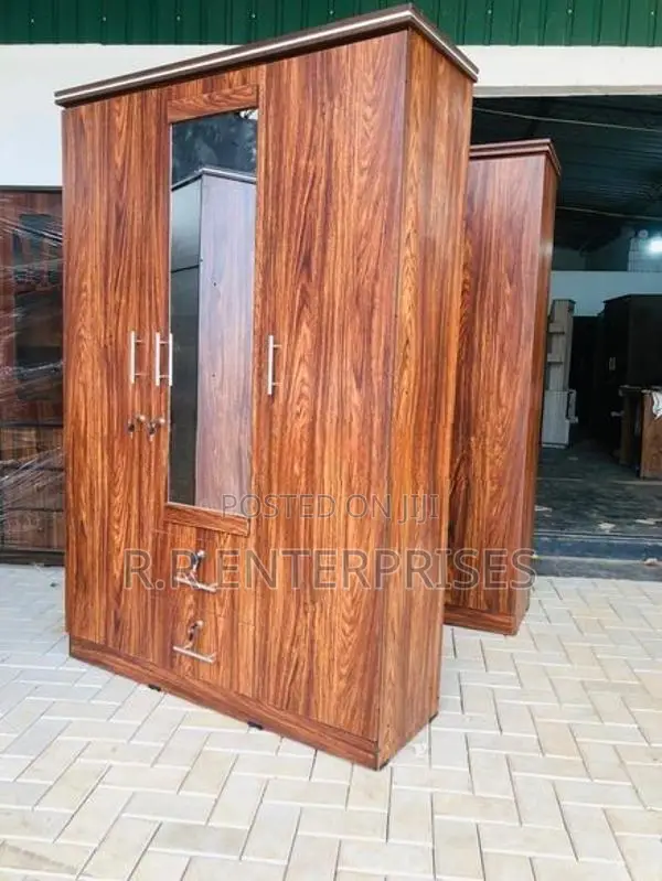 New 3 Door Melamine Wardrobes with Mirror