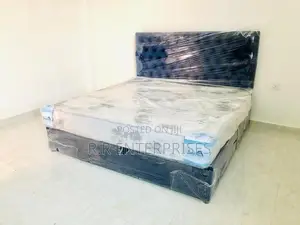 New 6*5 Ft Queen Cushion Divan Bed with Spring Mattresses