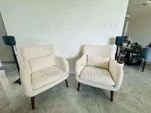 Two Ivory Cushion Chairs for Sale - Almost New