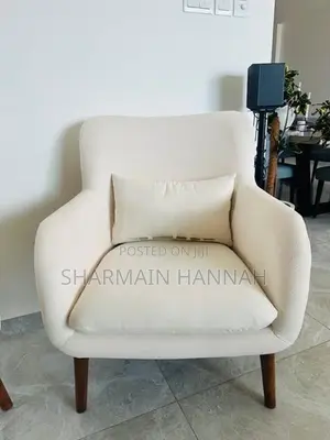 Two Ivory Cushion Chairs for Sale - Almost New