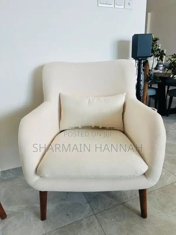 Two Ivory Cushion Chairs for Sale - Almost New