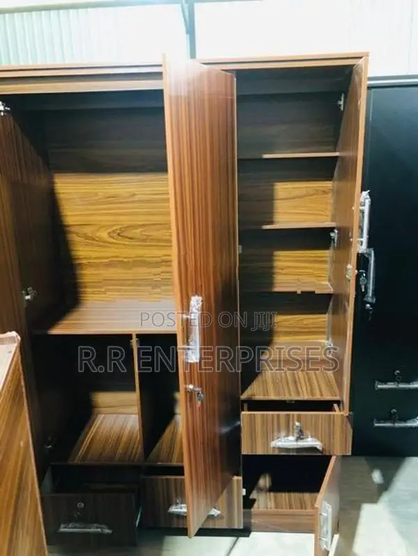 New Modern Melamine Wardrobes with Side Dressing Table