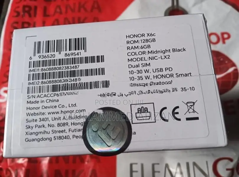 Honor X6c midnight black (Brand New)