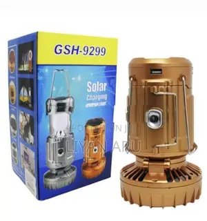 Solar Charging Camping Light with Fan/Power Bank