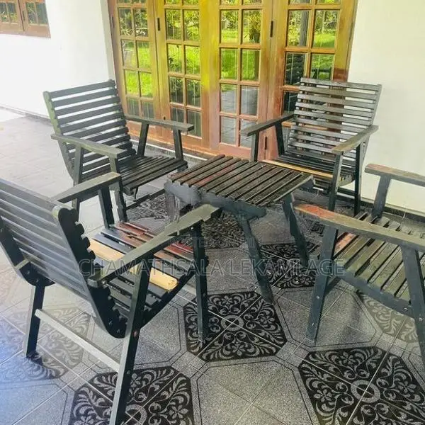 Wooden Chairs with Table