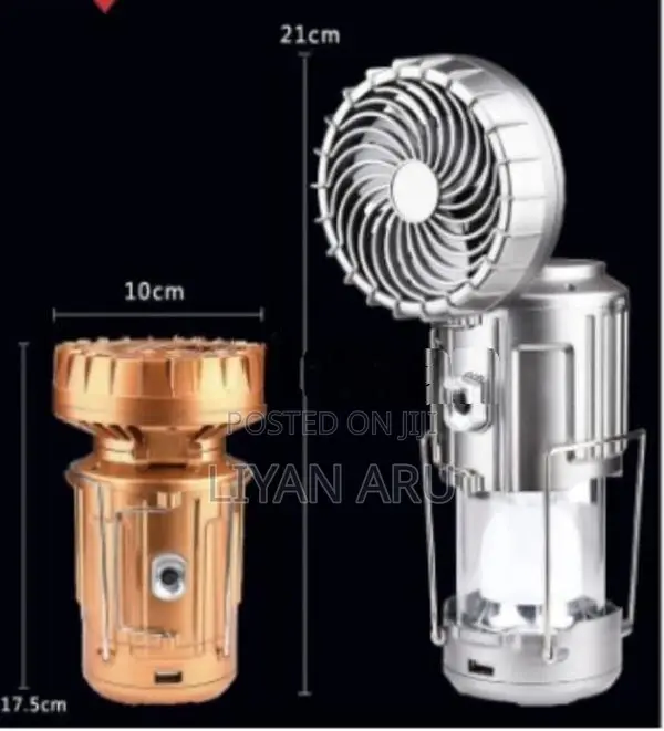 Solar Charging Camping Light with Fan/Power Bank