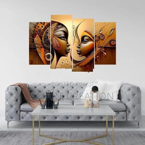 4 Panel Wall Art Framed