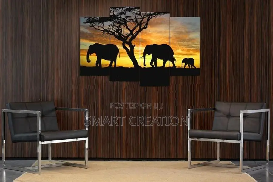 4 Panel Wall Art Framed