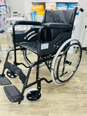 Wheelchairs black with safety belt