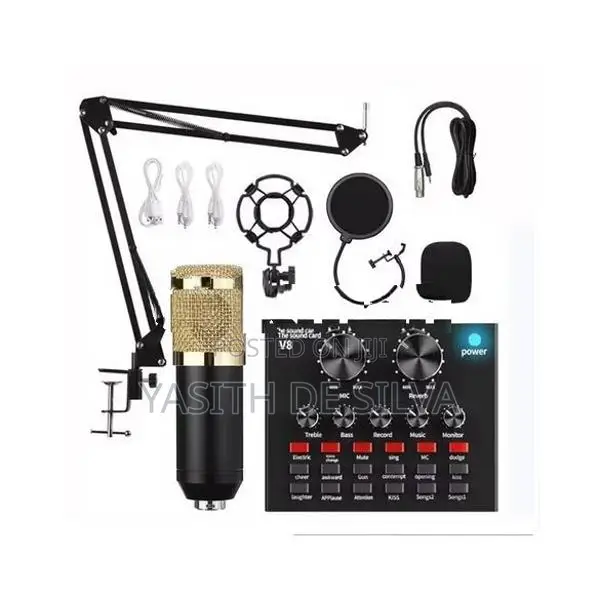 V8 Live Sound Card BM800 Mic Full set