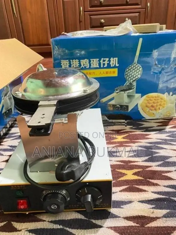 Industrial Non-Stick Electric Dual Bubble Waffle Maker
