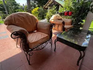Elegant Brass Indoor Patio Lounge Set with Glass Coffee Table
