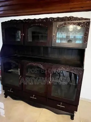 Elegant Antique-Style Solid Wood Showcase