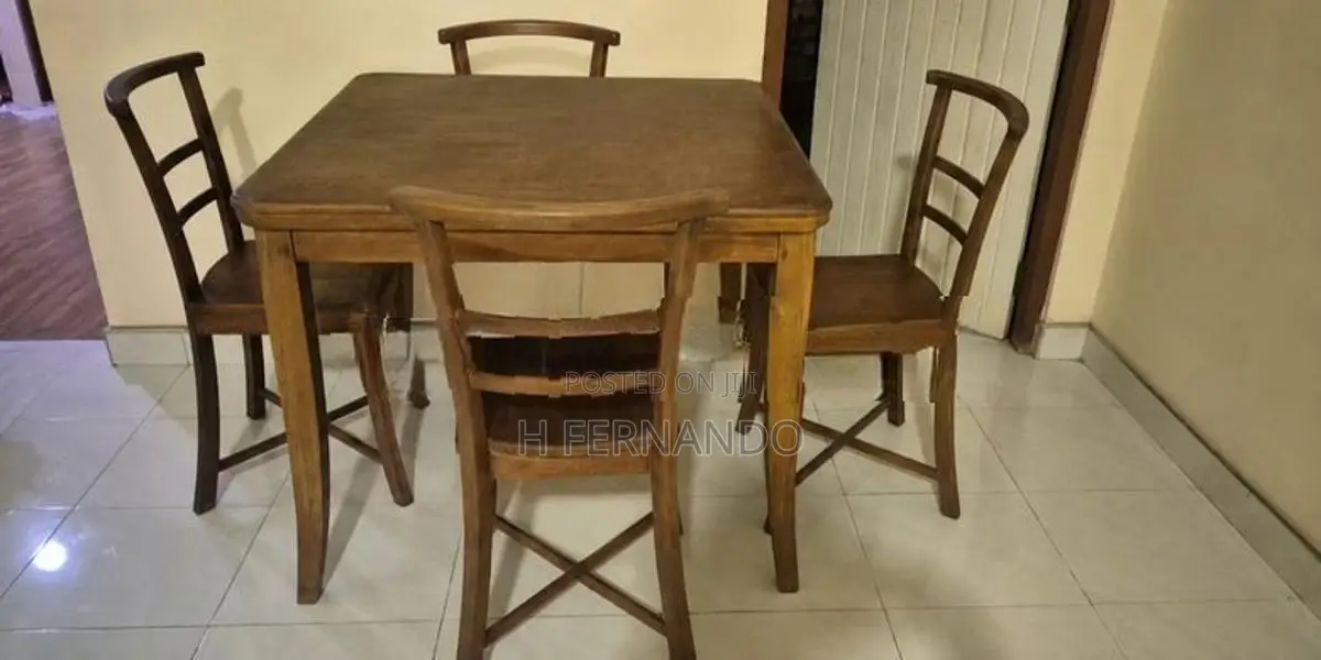 Solid Teak dining table set for sale