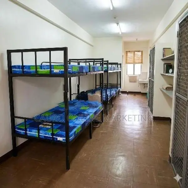 new steel bunk bed with double layer mattress 6*3