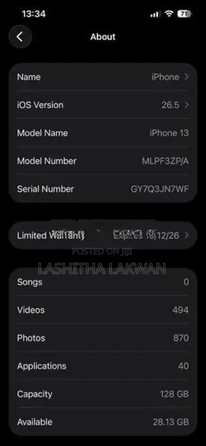 Apple iPhone 13 (Used)