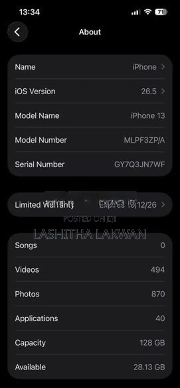 Apple iPhone 13 (Used)