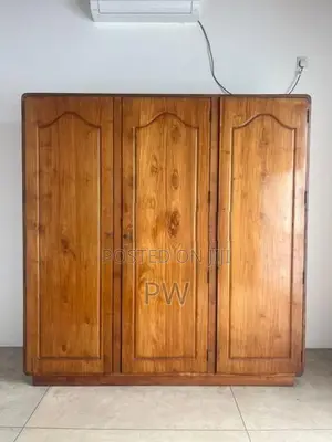 Three door teak wardrobe