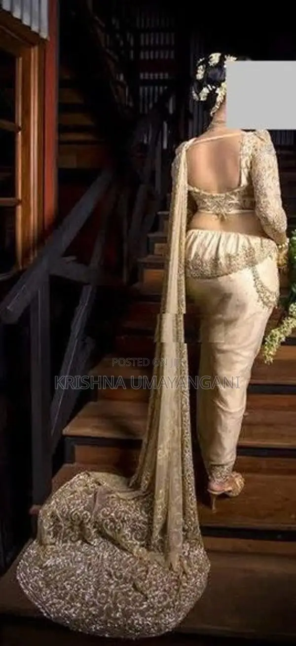 Luxury Heavy Stone Work Kandyan Bridal Saree