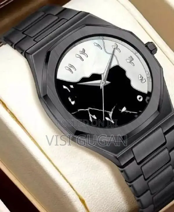 Arabic Dial Watch for Men Waterproof Quartz Wrist Black Band