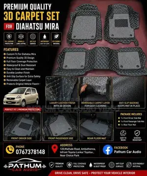 Daihatsu Mira Car 3D Carpet Set