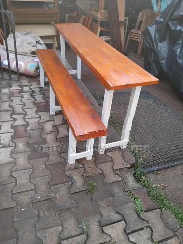Table with Bench 6ft ×15inch Mahogani