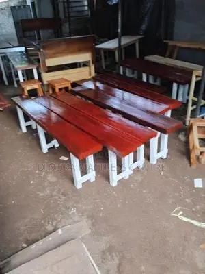 Table and Bench 6ft ×15inch Mahogani