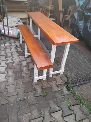 Table and Bench 6ft ×15inch Mahogani
