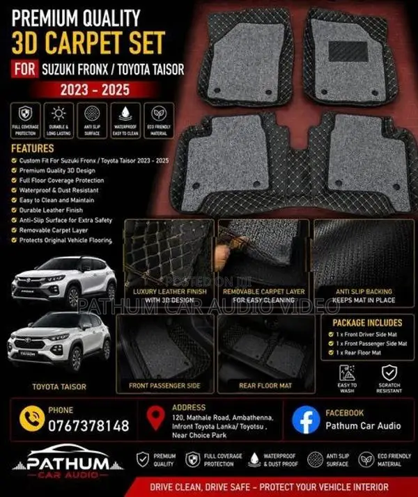 Suzuki Fronx Car Premium 3D Carpet Set