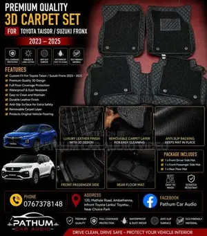Toyota Taisor Car 3D Carpet Set