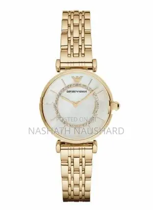 Authentic Emporio Armani Gold Toned Ladies Steel Watch