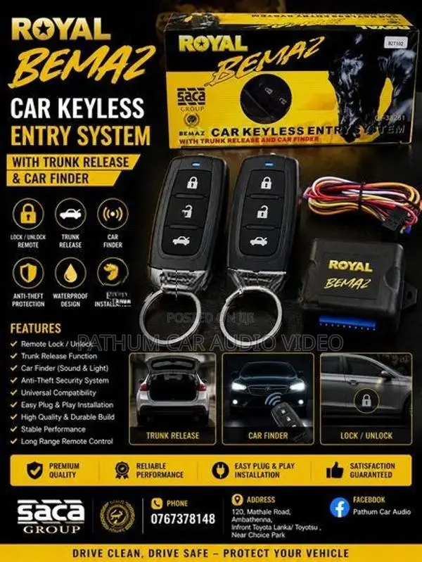 Lock Unlocking Remote Key Royal BEMAZ Branded