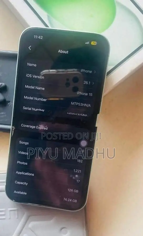 Apple iPhone 15 i phone (Used)