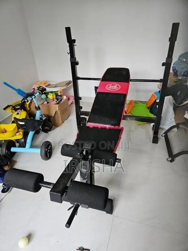 55kg Weight set, adjustable bench, bars