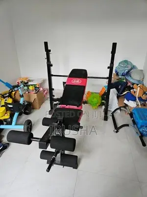 55kg Weight set, adjustable bench, bars