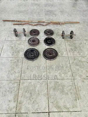 55kg Weight set, adjustable bench, bars