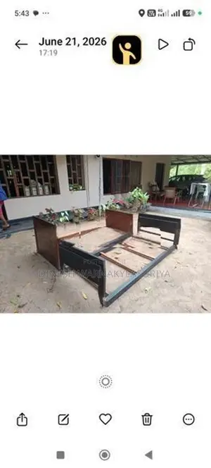5x6 Piyestra Teak Wood Bed with Mattress