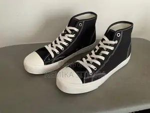H&M CANVAS HI-TOP TRAINERS