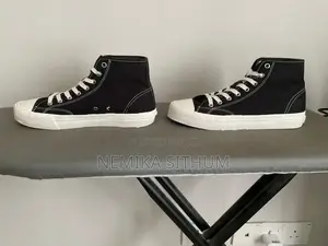H&M CANVAS HI-TOP TRAINERS