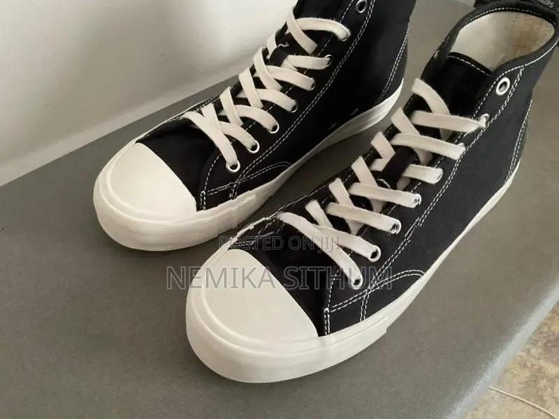 H&M CANVAS HI-TOP TRAINERS