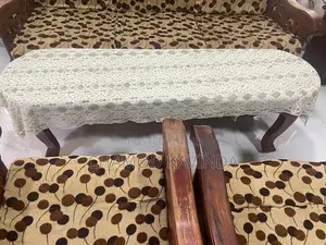 Solid Sri Lankan Teak Hand-Carved Living Room Sofa Set