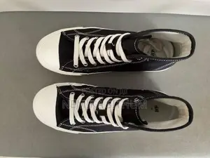H&M CANVAS HI-TOP TRAINERS